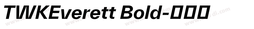 TWKEverett Bold字体转换